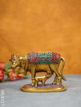 Brass Cow And Calf - Stonework Wl4117 Figurines