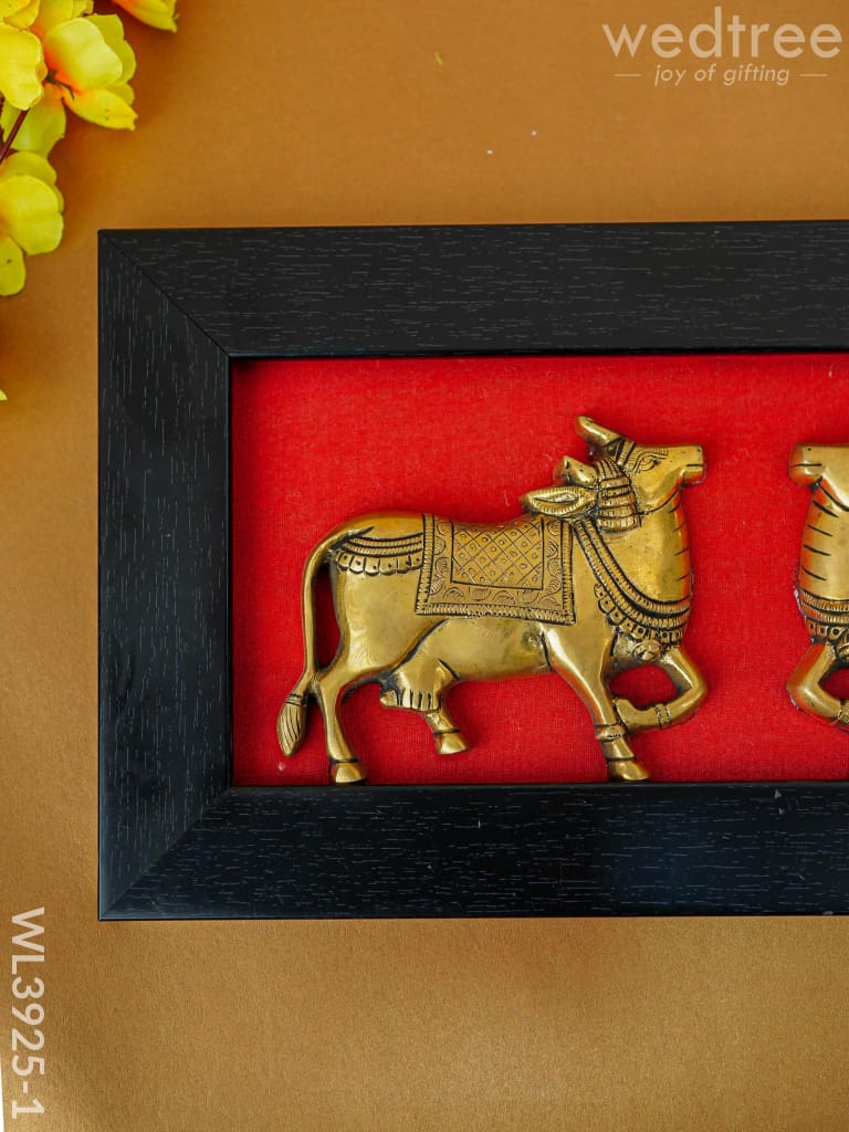 Brass Cow Wall Hanging - Set Of 2 Wl3925