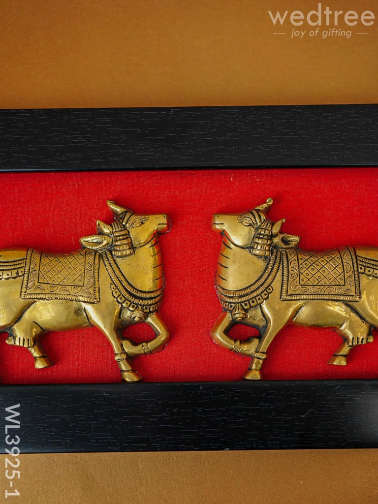 Brass Cow Wall Hanging - Set Of 2 Wl3925