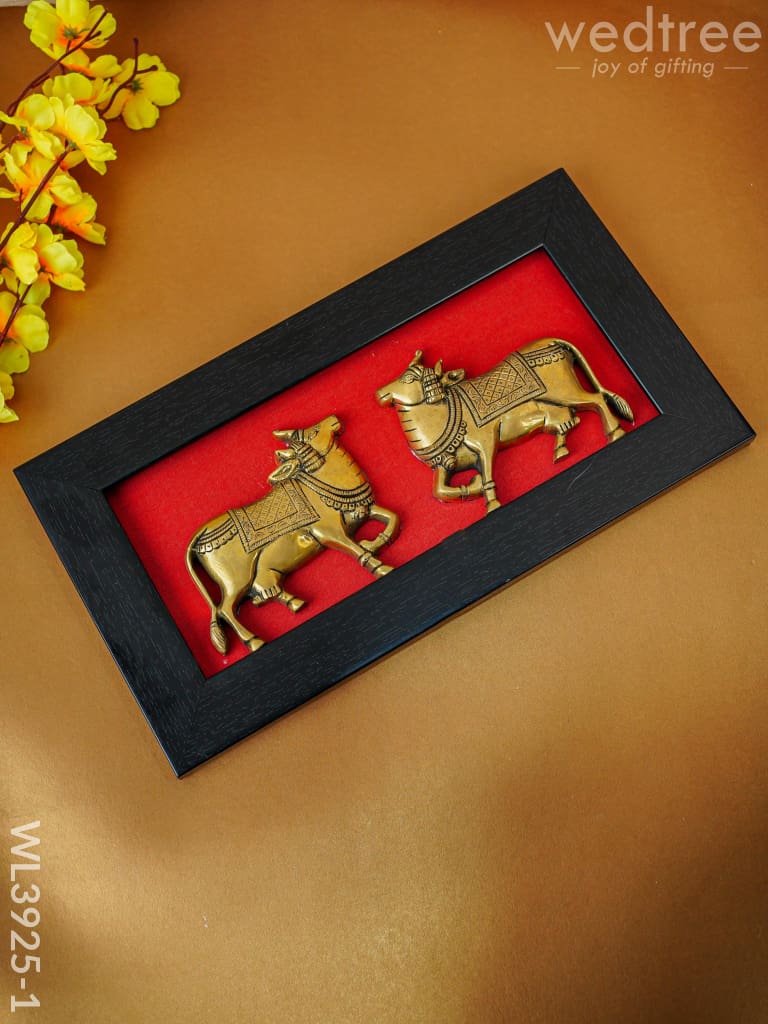 Brass Cow Wall Hanging - Set Of 2 Wl3925