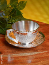 Brass Cup And Saucer With Tray Set - Wl0064 Utility