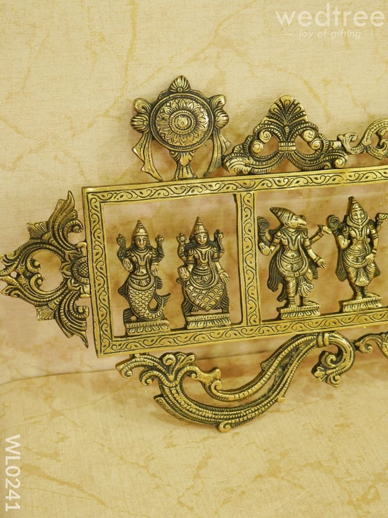 Dasavathar Wall Hanging (Single Frame) - Brown Antique Finish Wl0241 Brass Figurines