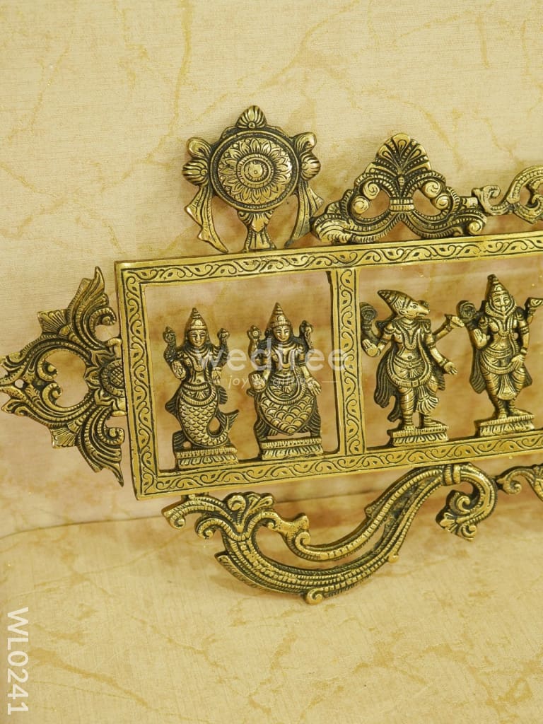 Dasavathar Wall Hanging (Single Frame) - Brown Antique Finish Wl0241 Brass Figurines