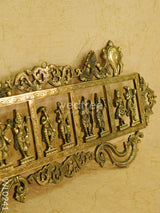 Dasavathar Wall Hanging (Single Frame) - Brown Antique Finish Wl0241 Brass Figurines