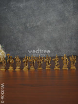 Brass Dasavathar Idols (Brown Antique Finish) - 2.3 Inch Wl0306-3 Figurines