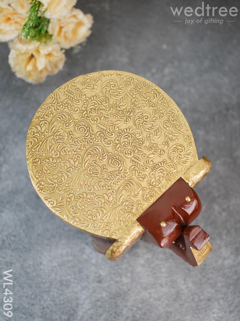 Brass Decorative Elephant Stool - 8 Inch Wl4309 Stool