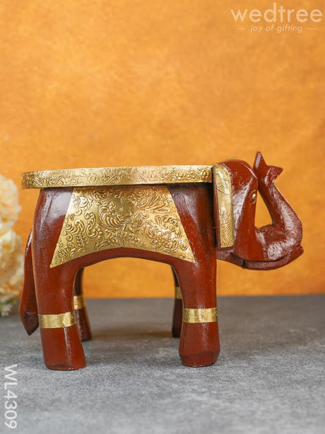 Brass Decorative Elephant Stool - 8 Inch Wl4309 Stool