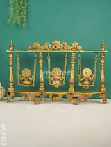 Brass Decorative Swing With Lakshmi Ganesha Sarawathi - Wl4493 Figurines