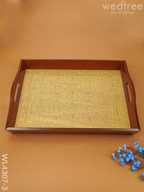 Brass Decorative Tray - Wl4307 Large Wooden Trays