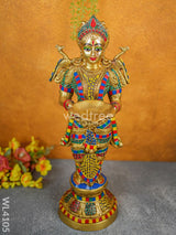 Brass Deep Lakshmi With Stone Work - Wl4105 Figurines