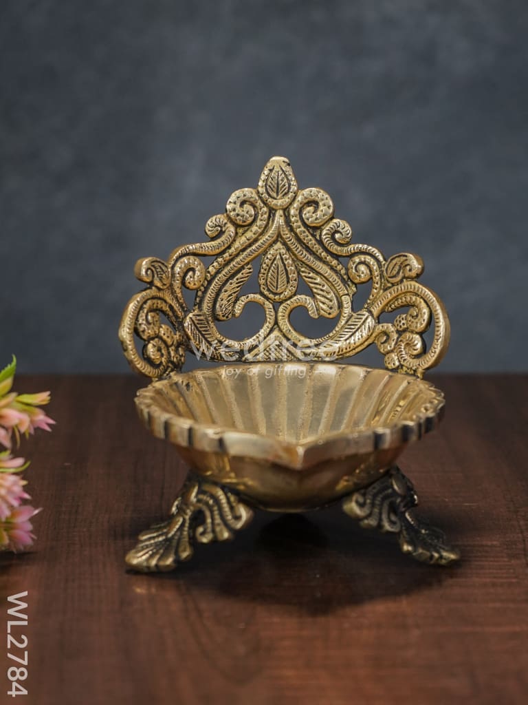 Brass Designer Antique Diya - Wl2784