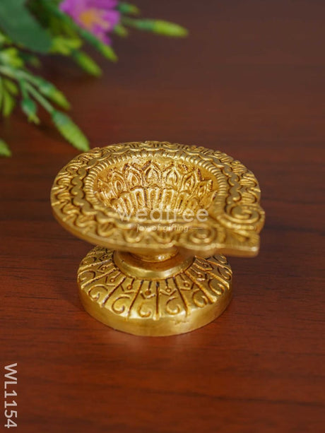 Brass Designer Diya - Brown Antique Finish Wl1154