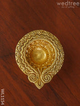 Brass Designer Diya - Brown Antique Finish Wl1154