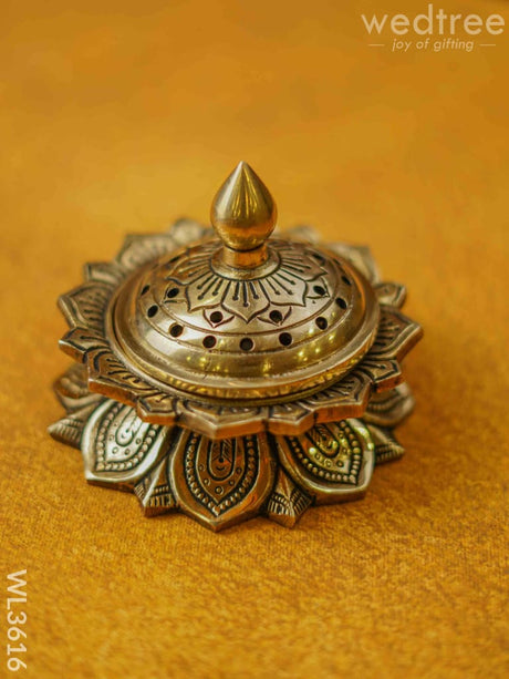 Brass Dhoop Dhani With Lotus Base - Wl3616 Utility