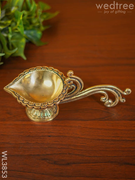 Brass Diya With Handle - Wl3853