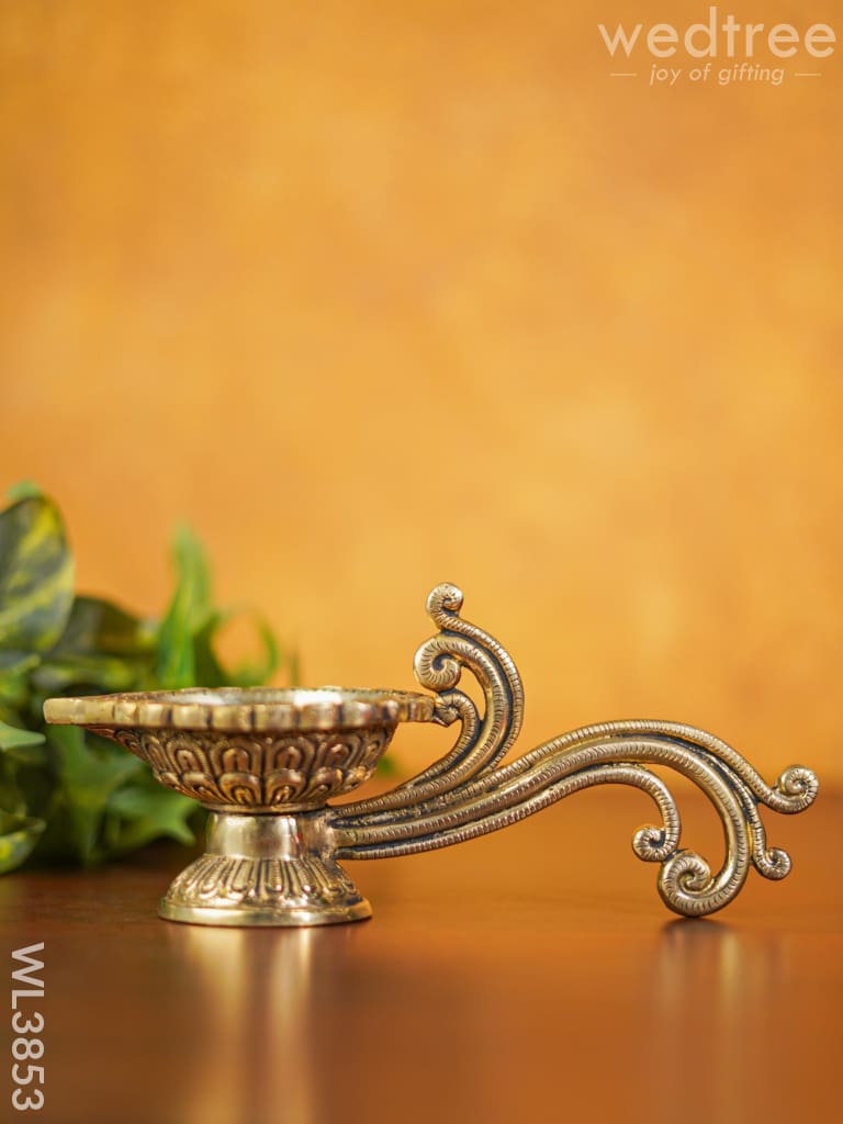 Brass Diya With Handle - Wl3853