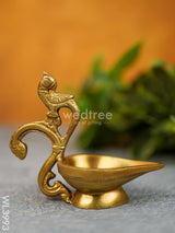 Brass Diya With Annapakshi Handle - Wl3993