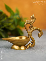 Brass Diya With Annapakshi Handle - Wl3993