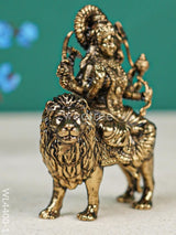 Brass Antique Durga Maa With Lion Idol - Wl4400 Figurines