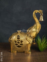 Brass Elephant Diya Holder - Wl1768