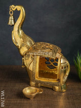 Brass Elephant Diya Holder - Wl1768