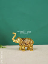 Brass Elephant (Set Of 2) - Gold Antique Finish Wl0913-5 Figurines