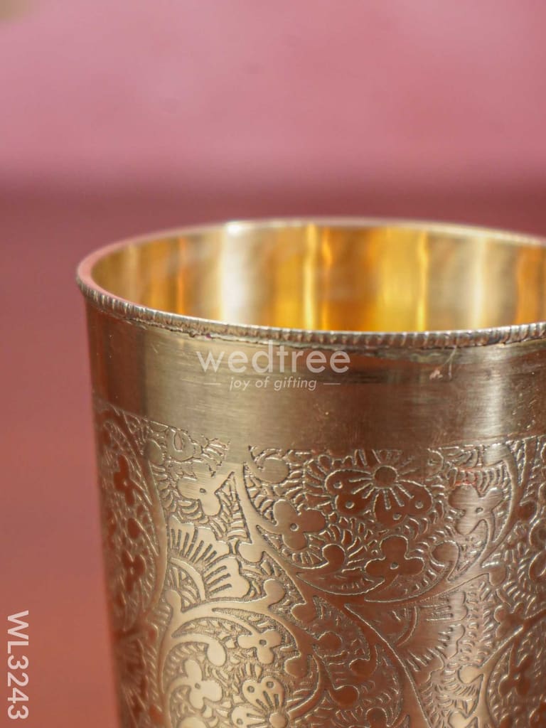 Brass - Engraved Glass Wl3243 Utility