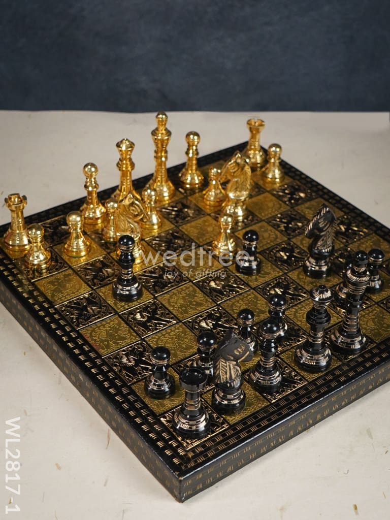 Brass Finish Chess Board - 10X10 Wl2817 Utility