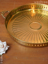 Brass Floral Designed Tray - Wl0615 Utility