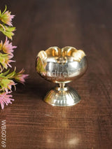 Brass Flower Diya With Stand - Wbg0769 Diyas