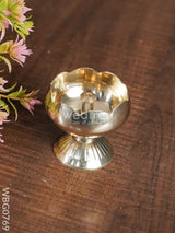 Brass Flower Diya With Stand - Wbg0769 Diyas