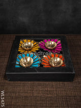 Brass Flower Shaped Diya - Wl1475