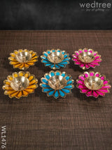 Brass Flower Shaped Diya - Wl1476