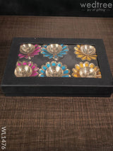 Brass Flower Shaped Diya - Wl1476