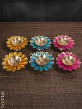 Brass Flower Shaped Diya - Wl1476