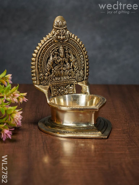 Brass Gajalakshmi Diya - Wl2782