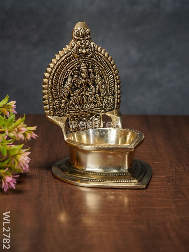 Brass Gajalakshmi Diya - Wl2782