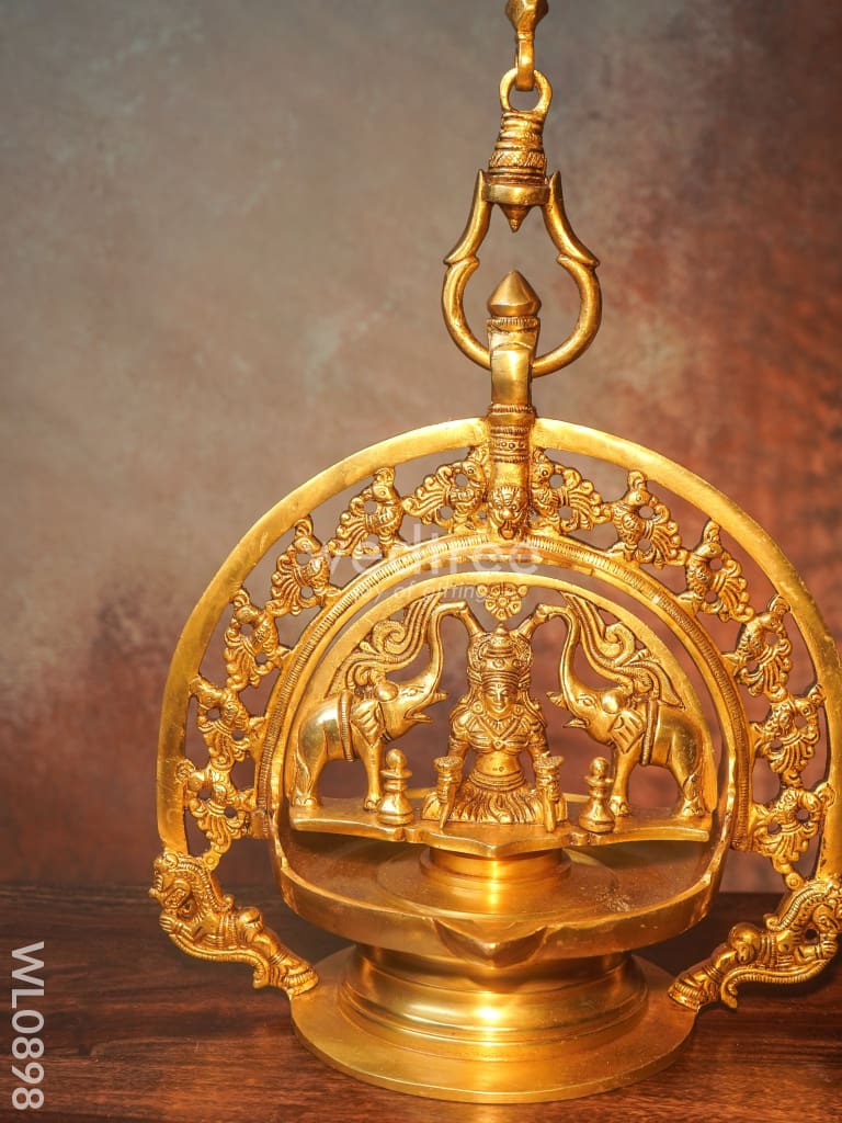 Brass Gajalakshmi Hanging Diya - Wl0898