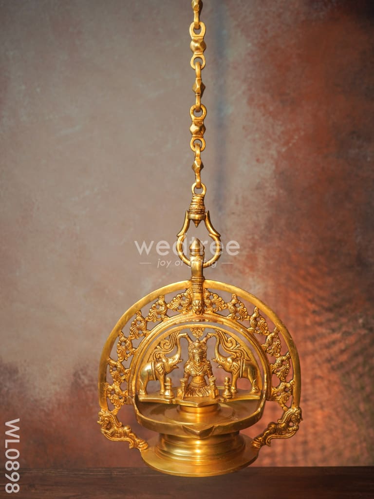 Brass Gajalakshmi Hanging Diya - Wl0898