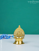 Brass Gajalakshmi Kamakshi Diya - Wbg1441 2.5 Inch Rg