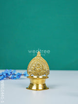 Brass Gajalakshmi Kamakshi Diya - Wbg1441 2.5 Inch Rg