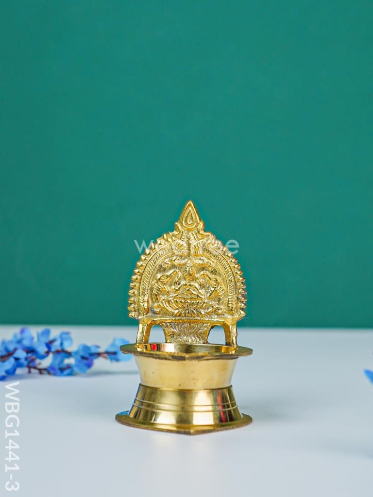 Brass Gajalakshmi Kamakshi Diya - Wbg1441 3.5 Inch Rg