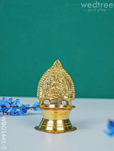 Brass Gajalakshmi Kamakshi Diya - Wbg1441 3 Inch Rg