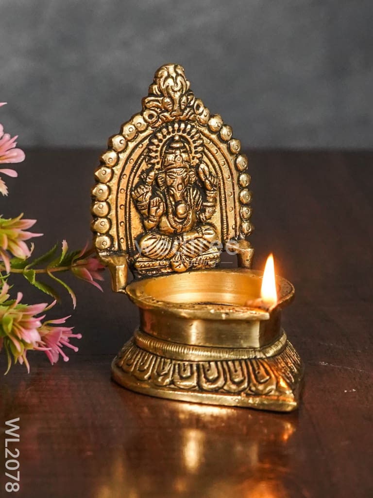 Brass Ganesh Diya - Wl2078