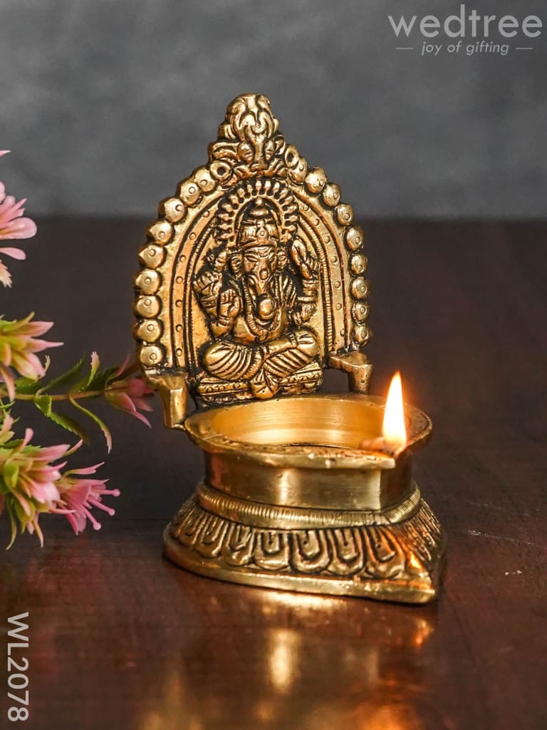 Brass Ganesh Diya - Wl2078