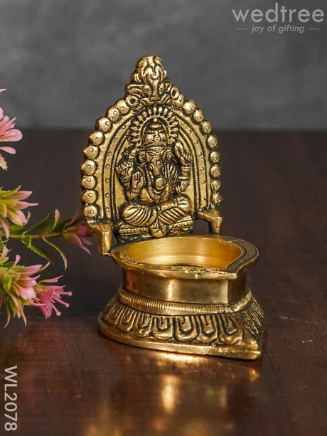 Brass Ganesh Diya - Wl2078