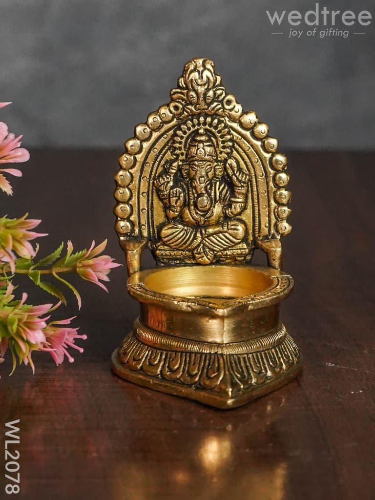 Brass Ganesh Diya - Wl2078