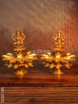 Brass Ganesh-Lakshmi Diya - Wl0932