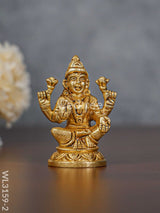 Brass Ganesh Lakshmi Idol - Brown Antique Finish Set Of 2 Wl3159-2 Figurines