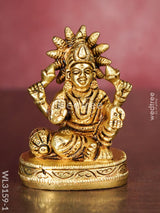 Brass Ganesh Lakshmi Idol - Set Of 2 Wl3159 Figurines